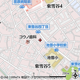 東京都大田区東雪谷5丁目5周辺の地図