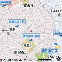東京都大田区東雪谷4丁目22周辺の地図