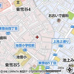 東京都大田区東雪谷4丁目13周辺の地図