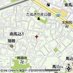 東京都大田区南馬込1丁目周辺の地図