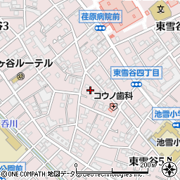 東京都大田区東雪谷5丁目24周辺の地図