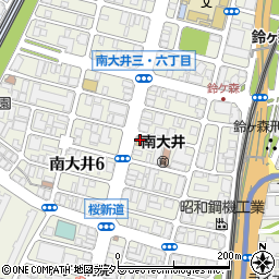 すき家桜新道南大井店周辺の地図