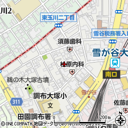 東京都大田区雪谷大塚町18周辺の地図