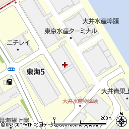 株式会社ホウスイ　大井冷蔵庫周辺の地図