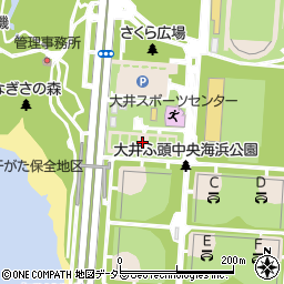 大井ふ頭中央海浜公園スポーツの森テニスコート周辺の地図