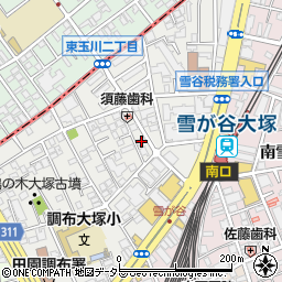 東京都大田区雪谷大塚町19-12周辺の地図