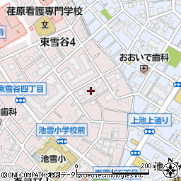 東京都大田区東雪谷4丁目14周辺の地図