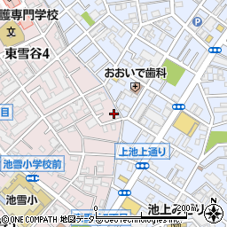 株式会社共栄　雪ケ谷寮周辺の地図