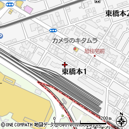 神奈川県相模原市緑区東橋本1丁目周辺の地図