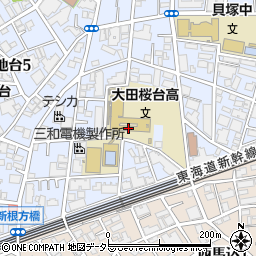 東京都立大田桜台高等学校周辺の地図