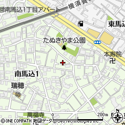 東京都大田区南馬込1丁目25-5周辺の地図