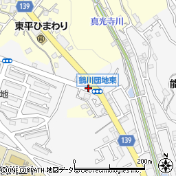 鶴川団地東周辺の地図