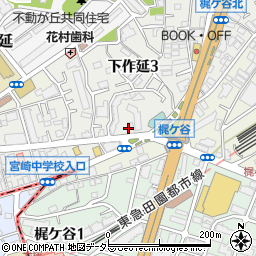 ファミリーマート川崎下作延店周辺の地図