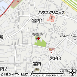 多聞寺周辺の地図