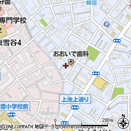 東京都大田区上池台3丁目43周辺の地図
