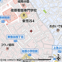 東京都大田区東雪谷4丁目周辺の地図