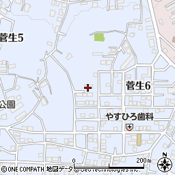 神奈川県川崎市宮前区菅生6丁目周辺の地図