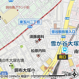 東京都大田区雪谷大塚町6-13周辺の地図