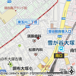 東京都大田区雪谷大塚町6-14周辺の地図