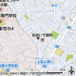 東京都大田区上池台3丁目43-2周辺の地図