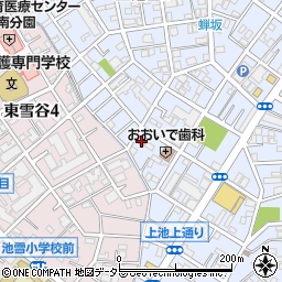 東京都大田区上池台3丁目43-1周辺の地図