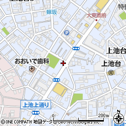 東京都大田区上池台3丁目16-20周辺の地図
