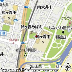 東京都品川区南大井2丁目周辺の地図