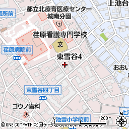 東京都大田区東雪谷4丁目17周辺の地図