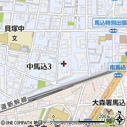 東京地下鉄馬込社員寮周辺の地図