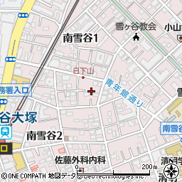 東京都大田区南雪谷1丁目8周辺の地図