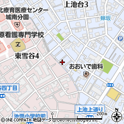 東京都大田区上池台3丁目42-13周辺の地図