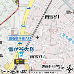 東京都大田区南雪谷1丁目6周辺の地図