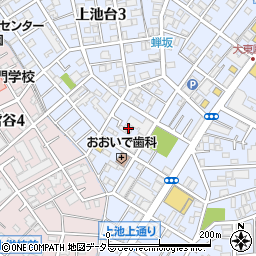 東京都大田区上池台3丁目17周辺の地図