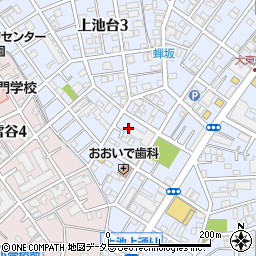 東京都大田区上池台3丁目17-2周辺の地図