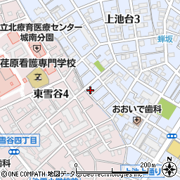 東京都大田区上池台3丁目42-17周辺の地図