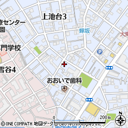 東京都大田区上池台3丁目17-19周辺の地図