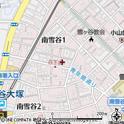 東京都大田区南雪谷1丁目11周辺の地図