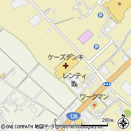 ケーズデンキ山武成東店周辺の地図