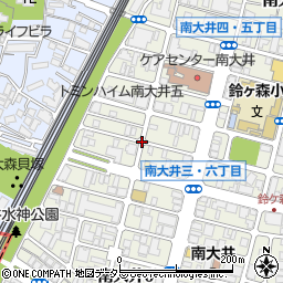 東京都品川区南大井5丁目周辺の地図
