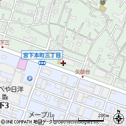 神奈川県相模原市中央区宮下本町3丁目38周辺の地図
