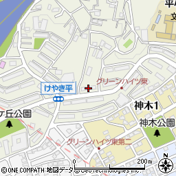 宮前平グリーンハイツ１５号棟周辺の地図