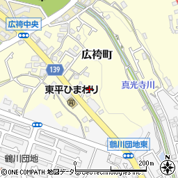 東京都町田市広袴町522-12周辺の地図