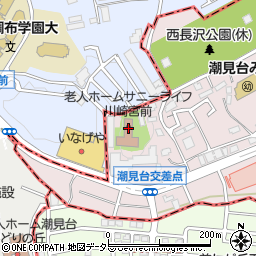 川崎宮前やわらぎ周辺の地図