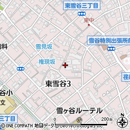 東京都大田区東雪谷3丁目周辺の地図
