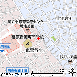 東京都大田区東雪谷4丁目7周辺の地図