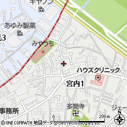 〒211-0051 神奈川県川崎市中原区宮内の地図