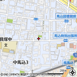 東京都大田区中馬込2丁目5-9周辺の地図