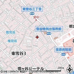 東京都大田区東雪谷周辺の地図