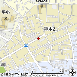 神奈川県川崎市宮前区神木周辺の地図