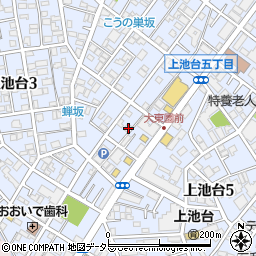 東京都大田区上池台3丁目13-13周辺の地図